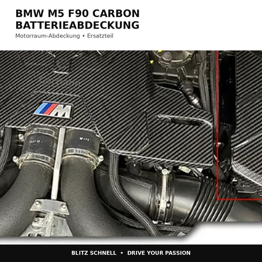 BMW M5 F90 Carbon Batterieabdeckung – Übersicht