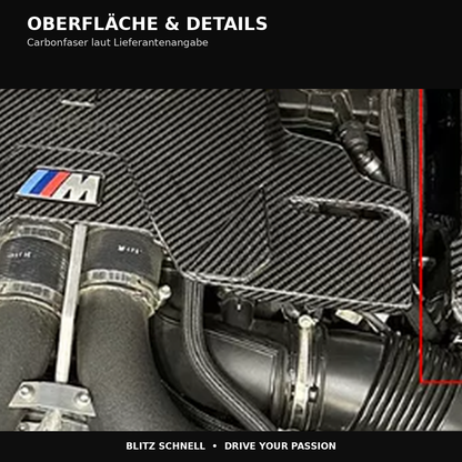 BMW M5 F90 Carbon Batterieabdeckung – Oberfläche