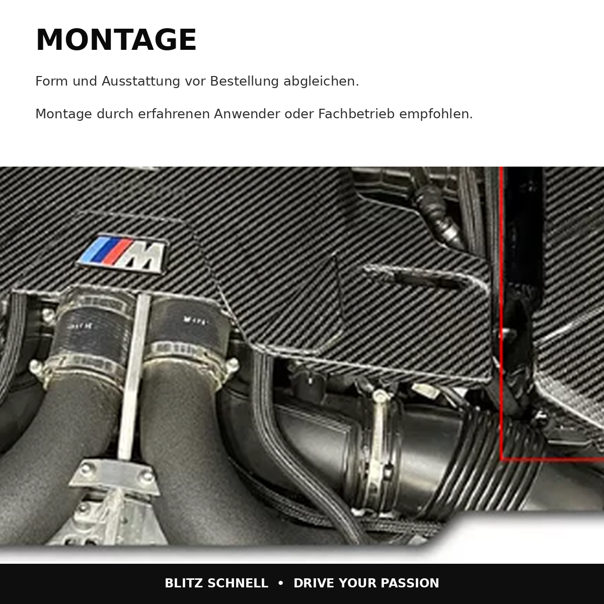 BMW M5 F90 Carbon Batterieabdeckung – Montage