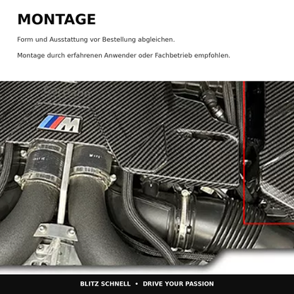 BMW M5 F90 Carbon Batterieabdeckung – Montage