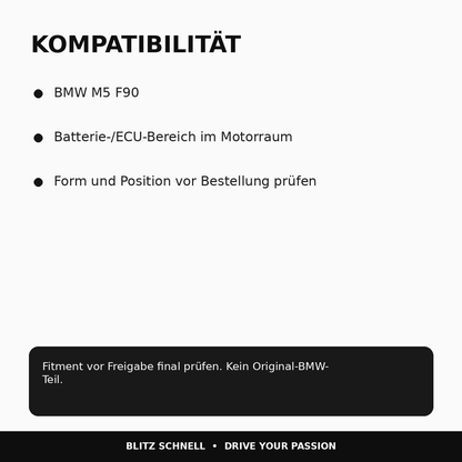 BMW M5 F90 Carbon Batterieabdeckung – Kompatibilität