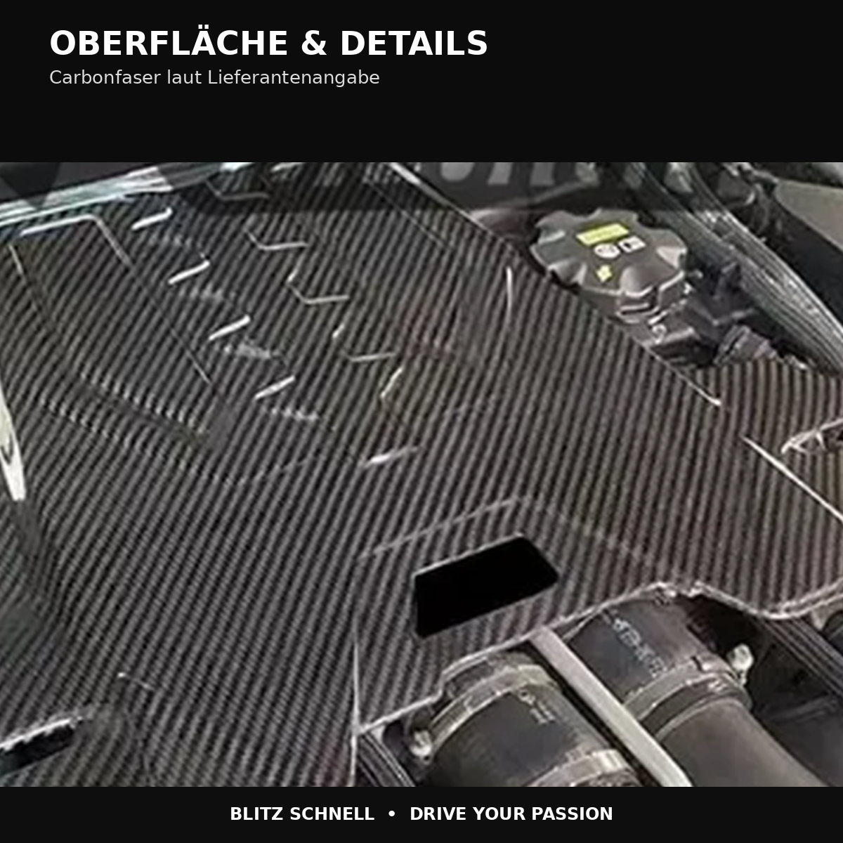 BMW M5 F90 Carbon Motorabdeckung – Oberfläche