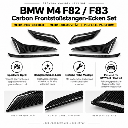 BMW M4 F82 F83 Carbon Frontstoßstangen-Ecken – Vorteile