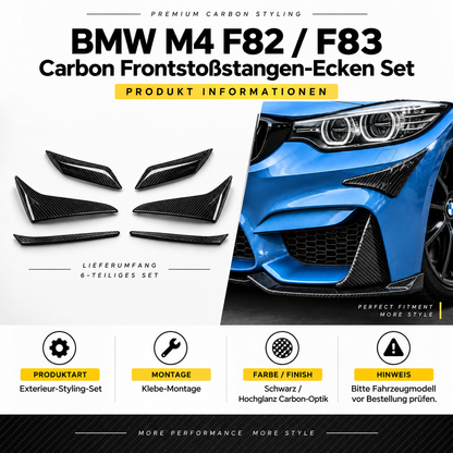 BMW M4 F82 F83 Carbon Frontstoßstangen-Ecken – Produktinformationen