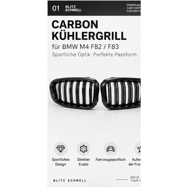 BMW M4 F82 F83 Carbon Nierengrill Austausch – Produktübersicht