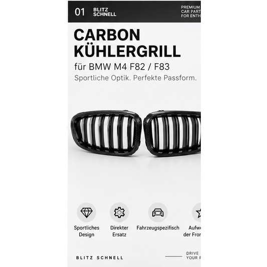 BMW M4 F82 F83 Carbon Nierengrill Austausch – Produktübersicht