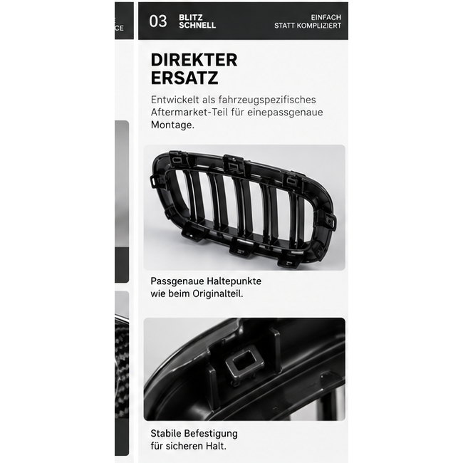 BMW M4 F82 F83 Carbon Nierengrill Austausch – Haltepunkte