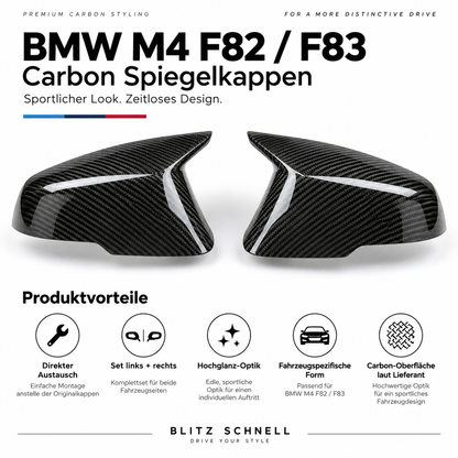 BMW M4 F82 F83 Carbon Spiegelkappen – Produktvorteile